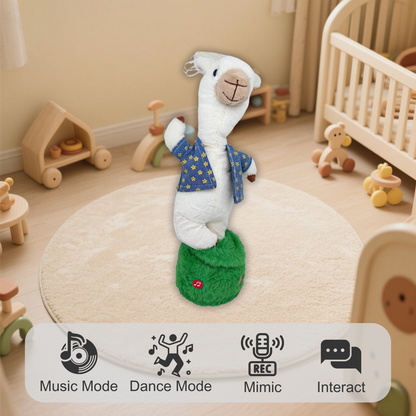 🦙 Dodopara Dancing Alpaca Plush Toy – Singing, Recording, Dancing & LED Light-Up Christmas Companion